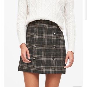 Banana Republic Trench Mini Skirt - Plaid